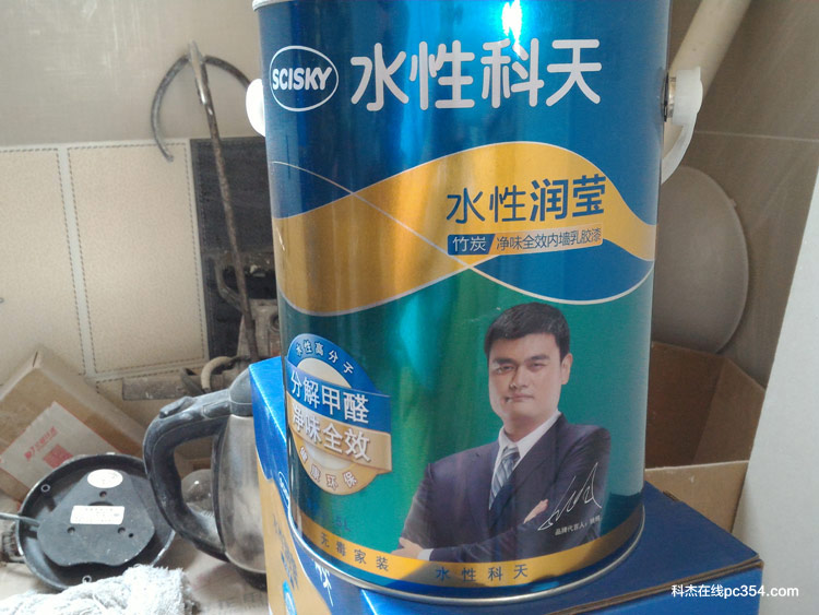 水性科天的水性潤瑩竹炭凈味全效內墻乳膠漆