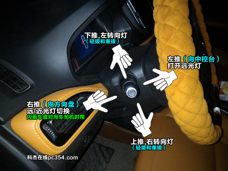 瑞虎7如何切換遠近光燈